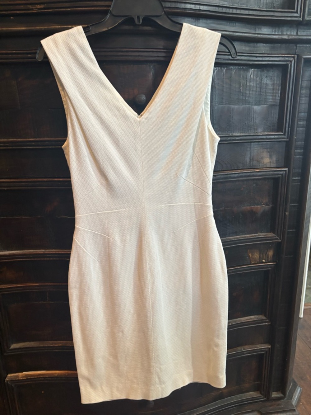 Reiss White V-Neck Sheath Mini Dress size 6